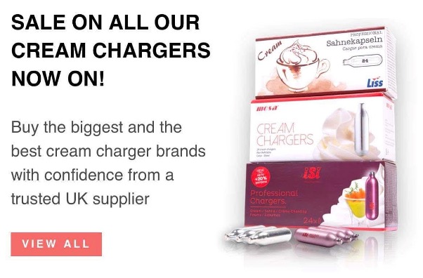 Buy Cream Chargers (N2O), Next Day Delivery